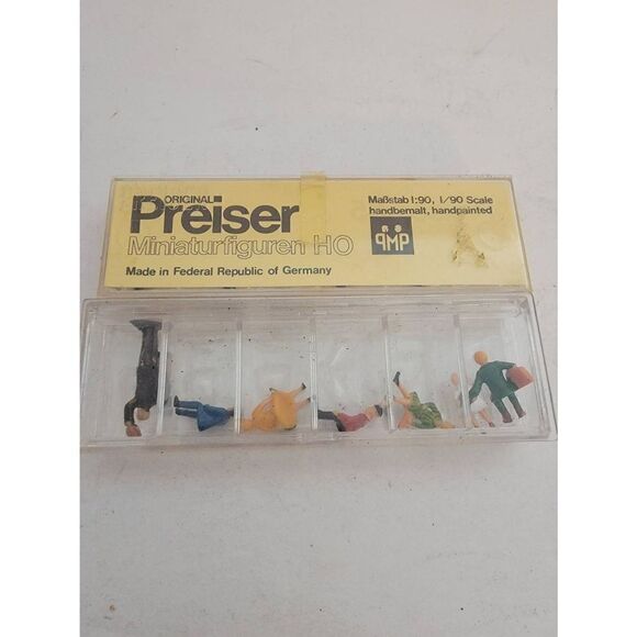 Vintage Preiser Miniaturfiguren 1/90 Scale Mini Figures Train Accessory 11PCS - Picture 2 of 2